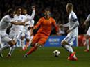 Cristiano Ronaldo gegen drei bis vier Kopenhagener.