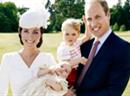 Die glückliche Familie bei der Taufe von Prinzessin Charlotte.