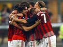 Milans Spieler haben Grund zur Freude. Die Mannschaft hat sich für die Viertelfinals qualifziert.