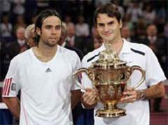 Roger Federer gewann letztes Jahr die Davidoff Swiss Indoors gegen Fernando Gonzalez.