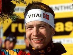 Biathlet Ole Einar Björndalen musste sich nur von Landsmann Halvard Hanevold geschlagen geben.