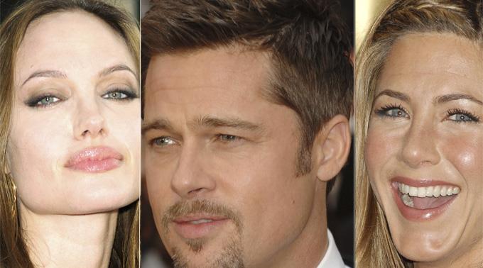 «Da war ein Funken»: Angelina Jolie, Brad Pitt und Jennifer Aniston.