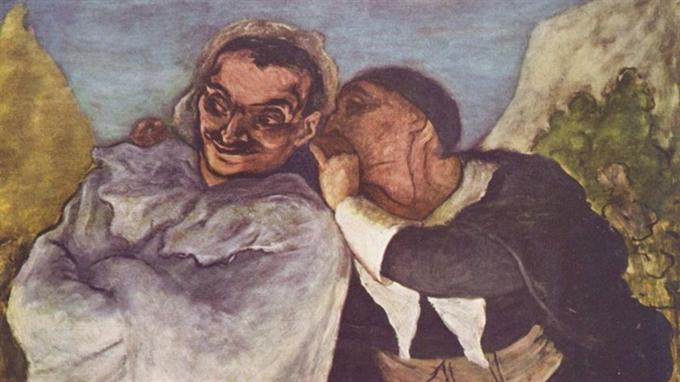 Als das Gerüchteverbreiten noch nicht über Handys und Computer ging (Gemälde von Honoré Daumier).