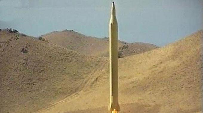 Eine Boden-Boden-Rakete vom Typ Shahab.