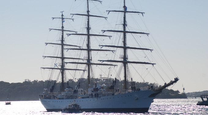 Archivaufnahme des argentinischen Marine-Schulschiffes «Libertad».