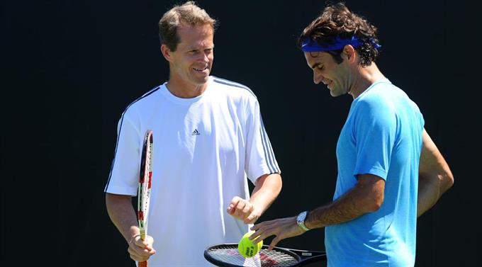 «Ich war vollkommen dafür, dass er wieder Davis Cup spielt», so Edberg (l.) über Roger Federer.