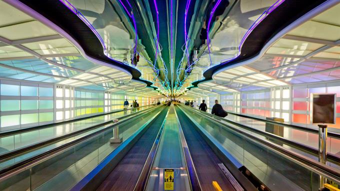 Der Flughafen Chicago O'Hare International ist einer der grössten Flughäfen der Welt.